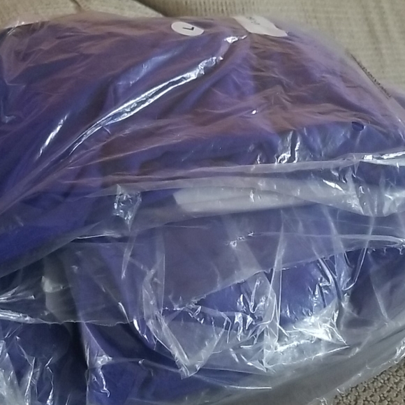 Short Sleeve Solid Wrap Pocket Dress Royal - Picture 4 of 4